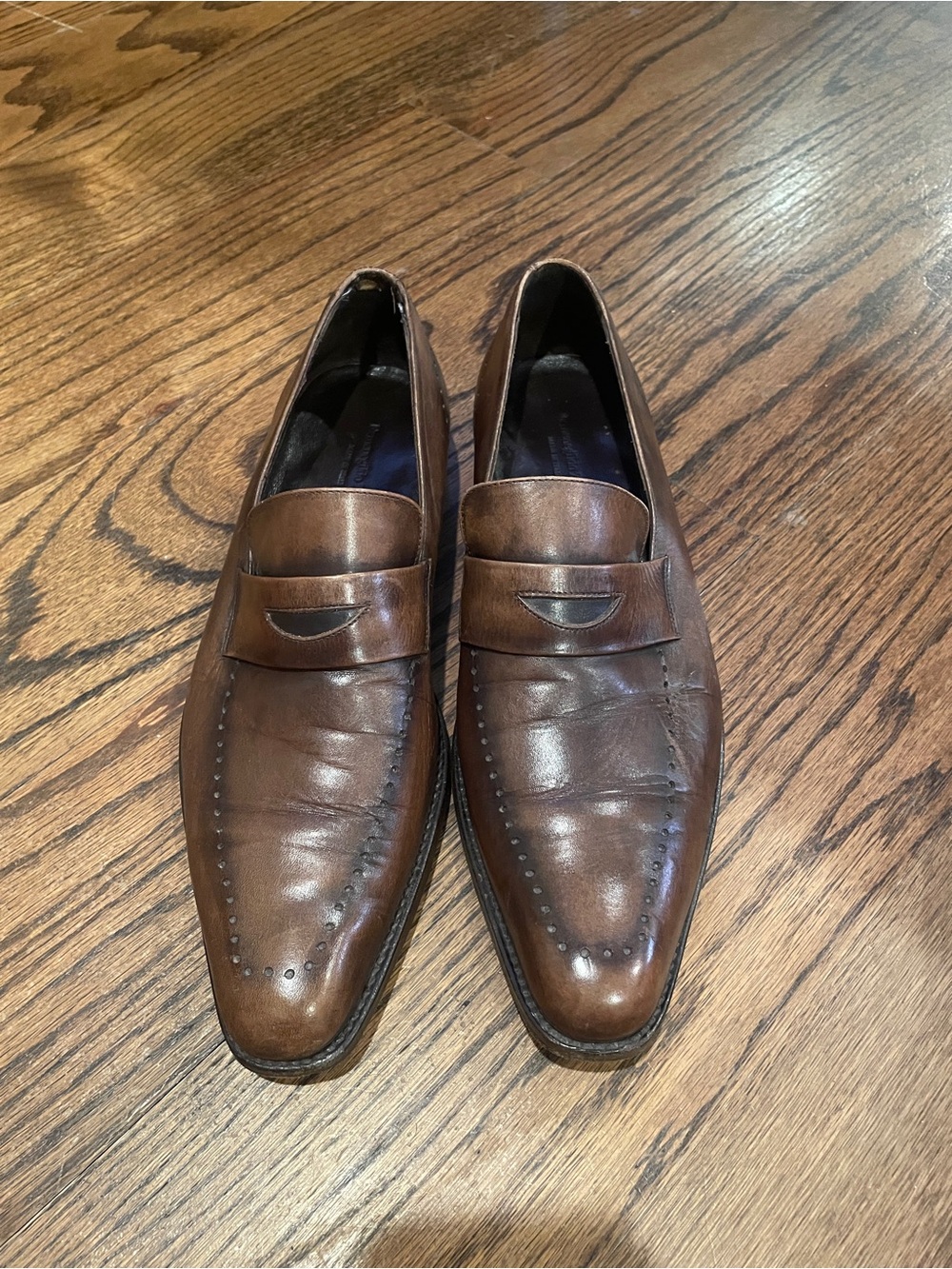 Zegna Classic Brown Leather Men's Loafers